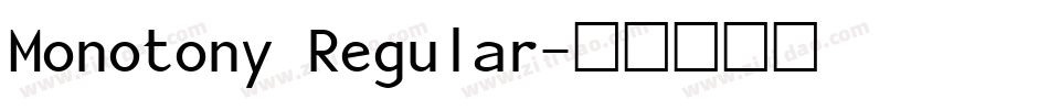 Monotony Regular字体转换